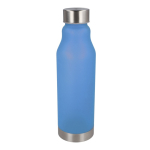Borraccia riutilizzabile in RPET antigoccia con finitura frosted 600 ml color blu