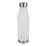 Borraccia riutilizzabile in RPET antigoccia con finitura frosted 600 ml color bianco