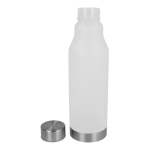 Borraccia riutilizzabile in RPET antigoccia con finitura frosted 600 ml color bianco terza vista