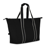 Borsa termica in RPET con scomparto e isolamento in alluminio color nero terza vista