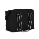 Borsa termica in RPET con scomparto e isolamento in alluminio color nero quarta vista