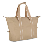 Borsa termica in RPET con scomparto e isolamento in alluminio color beige terza vista