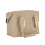 Borsa termica in RPET con scomparto e isolamento in alluminio color beige quarta vista