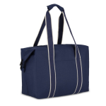 Borsa termica in RPET con scomparto e isolamento in alluminio color blu scuro seconda vista