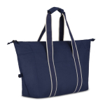 Borsa termica in RPET con scomparto e isolamento in alluminio color blu scuro terza vista