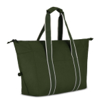 Borsa termica in RPET con scomparto e isolamento in alluminio color verde oliva terza vista
