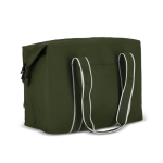 Borsa termica in RPET con scomparto e isolamento in alluminio color verde oliva quarta vista