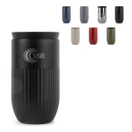 Bicchiere termico in acciaio inox con coperchio a bottone da 320ml