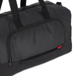 Borsa da viaggio in jacquard e PU con scomparto scarpe color nero quarta vista