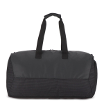 Borsa da viaggio in jacquard e PU con scomparto scarpe color nero settima vista