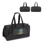 Borsa da viaggio in jacquard e PU con scomparto scarpe