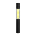 Torcia personalizzabile con luce COB, magnete e clip in metallo color nero prima vista