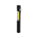 Torcia personalizzabile con luce COB, magnete e clip in metallo color nero nona vista