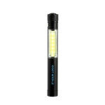Torcia personalizzabile con luce COB, magnete e clip in metallo color nero vista area di stampa