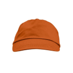 Cappellino in cotone a 5 pannelli con chiusura regolabile in plastica prima vista
