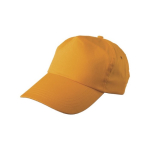 Cappellino in cotone a 5 pannelli con chiusura regolabile in plastica terza vista