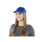Cappellino in cotone a 5 pannelli con chiusura regolabile in plastica terza vista