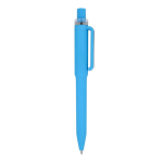 Penna a sfera in plastica riciclata con finitura soft-touch e inchiostro blu color blu quinta vista