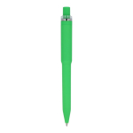 Penna a sfera in plastica riciclata con finitura soft-touch e inchiostro blu color lime quarta vista