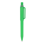 Penna a sfera in plastica riciclata con finitura soft-touch e inchiostro blu color lime quinta vista
