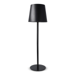 Lampada da tavolo in alluminio ricaricabile con altezza regolabile color nero