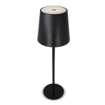 Lampada da tavolo in alluminio ricaricabile con altezza regolabile color nero quarta vista