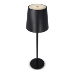 Lampada da tavolo in alluminio ricaricabile con altezza regolabile color nero quinta vista