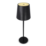 Lampada da tavolo in alluminio ricaricabile con altezza regolabile color nero sesta vista