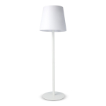 Lampada da tavolo in alluminio ricaricabile con altezza regolabile color bianco