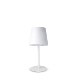 Lampada da tavolo in alluminio ricaricabile con altezza regolabile color bianco terza vista
