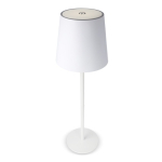 Lampada da tavolo in alluminio ricaricabile con altezza regolabile color bianco quarta vista