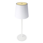 Lampada da tavolo in alluminio ricaricabile con altezza regolabile color bianco sesta vista