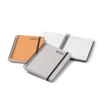 Agenda A5 con anelli e copertina in pelle riciclata color marrone vista dettaglio 4