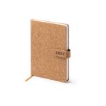 Agenda in sughero con chiusura magnetica formato A5 color naturale prima vista d'uso