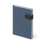 Agenda in RPET con chiusura magnetica in formato A5 color blu grigiastro prima vista d'uso