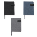 Agenda in RPET con chiusura magnetica in formato A5 color blu grigiastro vista dettaglio 3