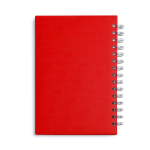 Agenda A5 con anelli e copertina in similpelle color rosso