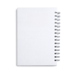 Agenda A5 con anelli e copertina in similpelle color bianco