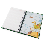 Agenda A5 con anelli e copertina in similpelle color verde vista dettaglio 2