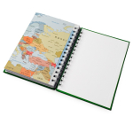Agenda A5 con anelli e copertina in similpelle color verde vista dettaglio 3
