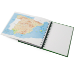 Agenda A5 con anelli e copertina in similpelle color verde vista dettaglio 4