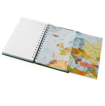 Agenda A5 con anelli e copertina in similpelle color verde vista dettaglio 5
