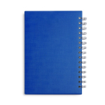Agenda A5 con anelli e copertina in similpelle color blu reale