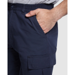 Bermuda con tasche in cotone 200 g/m2 Roly Direct Amazonas color blu mare vista dettaglio 1