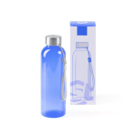 Borraccia in RPET con corpo traslucido e nastro per il trasporto 600ml color rosso vista dettaglio 1