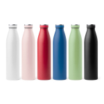 Bottiglia termica in acciaio con isolamento sottovuoto in rame 750ml color nero vista dettaglio 2