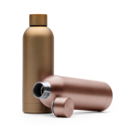 Borraccia termica in acciaio inox con finitura lucida 550 ml color oro rosa vista dettaglio 1
