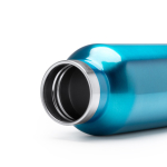 Borraccia in acciaio inox con tappo in bambù e manico pieghevole 500ml color nero vista dettaglio 2