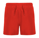 Costume da bagno in poliestere con tasche 100g/m2 Roly Direct Aqua color rosso seconda vista