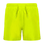 Costume da bagno in poliestere con tasche 100g/m2 Roly Direct Aqua color giallo fluorescente seconda vista